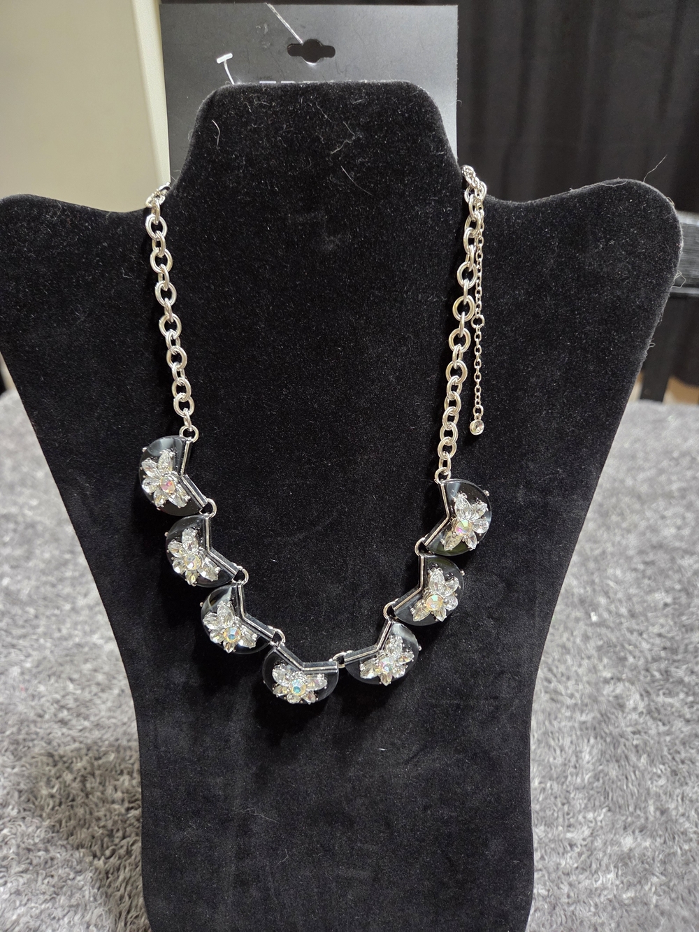 Kohl's Silver Aurora Crystal Bib Necklace